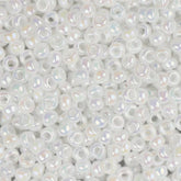 11/0 Miyuki Seed Beads White Pearl AB #0471
